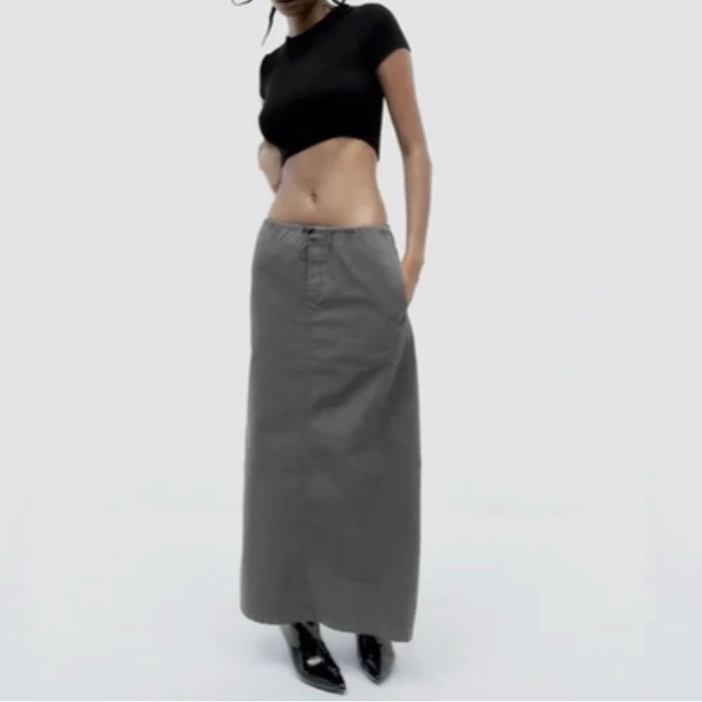 Zara cargo skirt, maxi, pockets